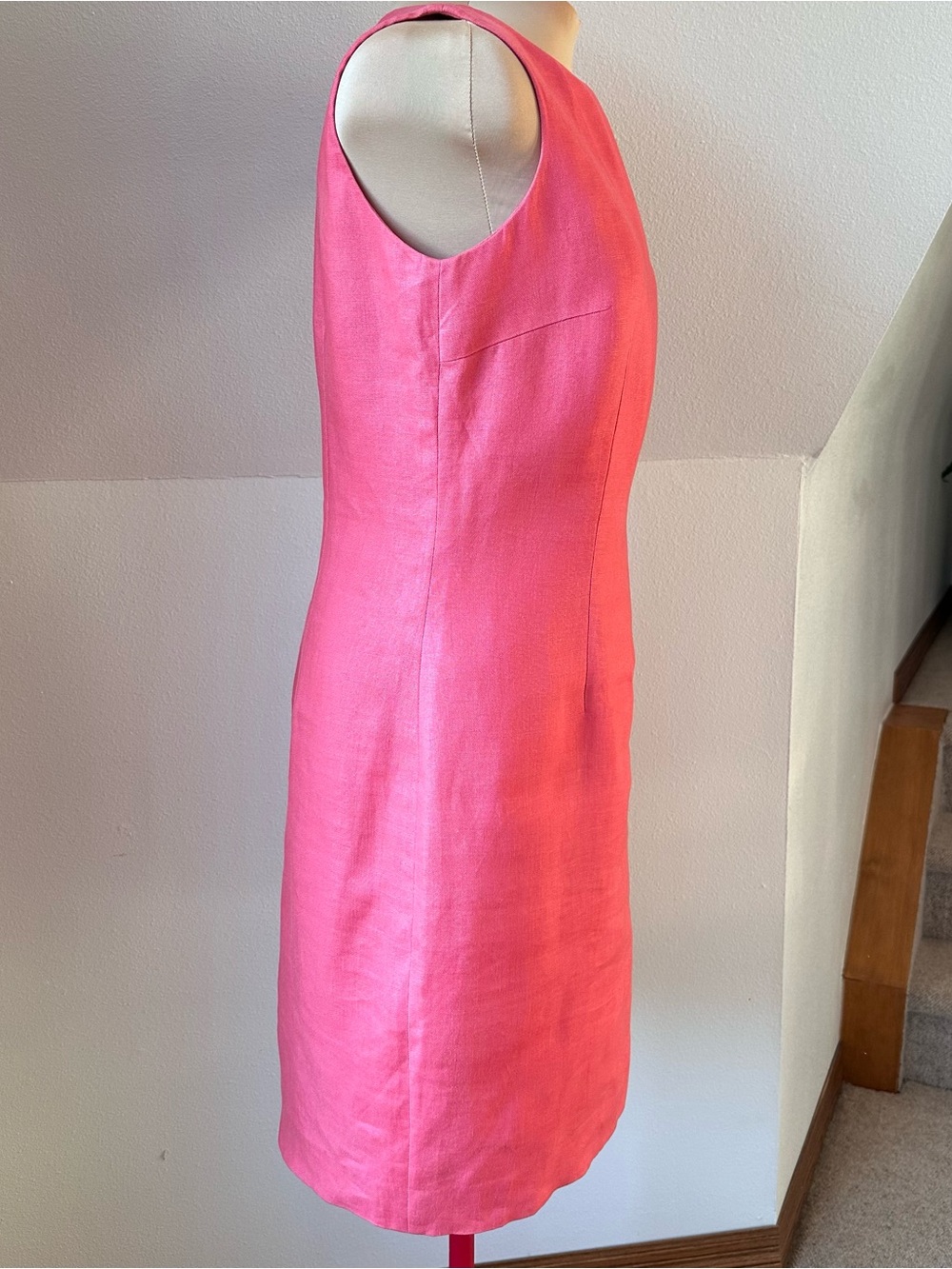 Talbots 100% Linen Dress Size 14 Elegant Sheath Summer Event Cocktail Party - Picture 6 of 9